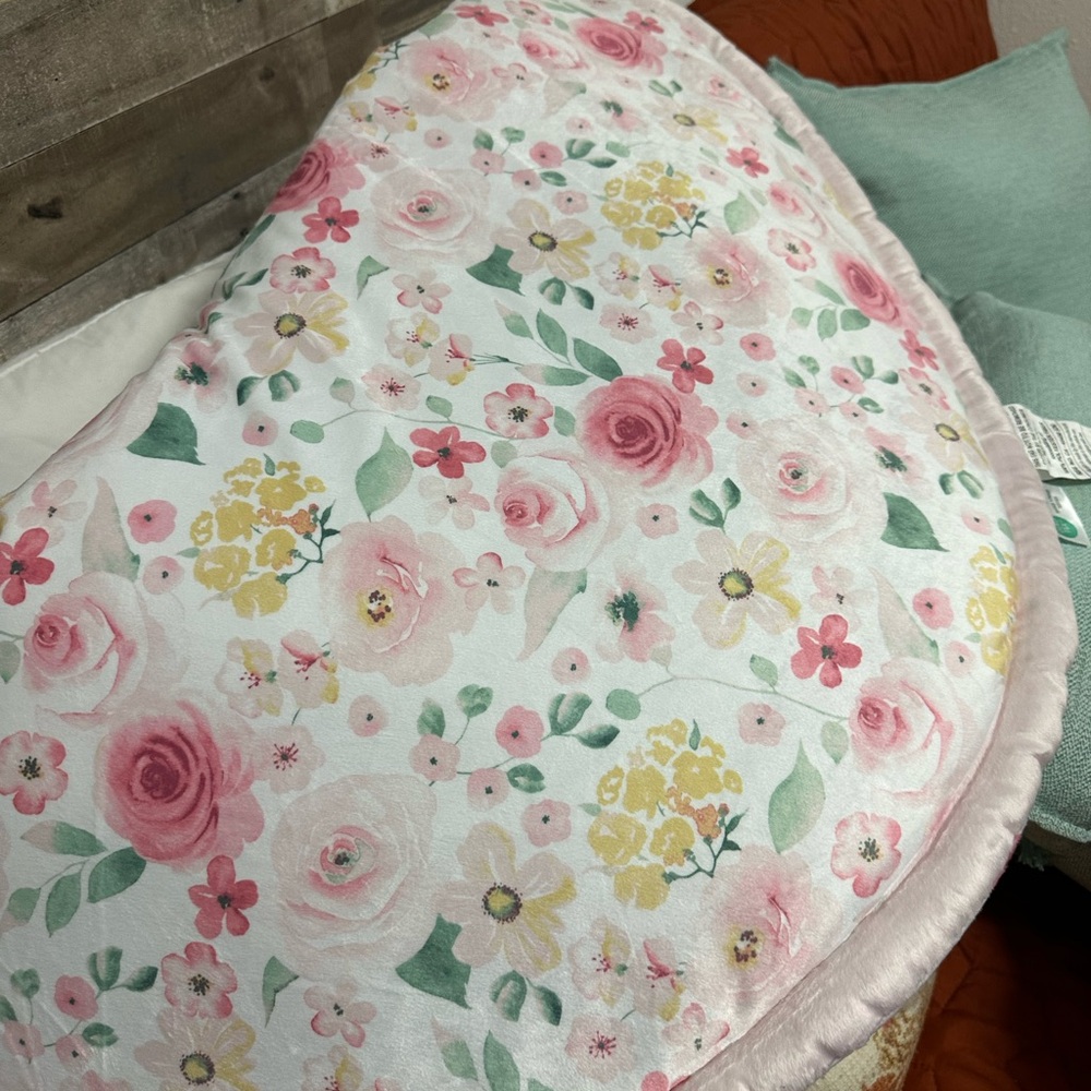 Floral Pink and Yellow Tummy Time Mat - NEVER USED!